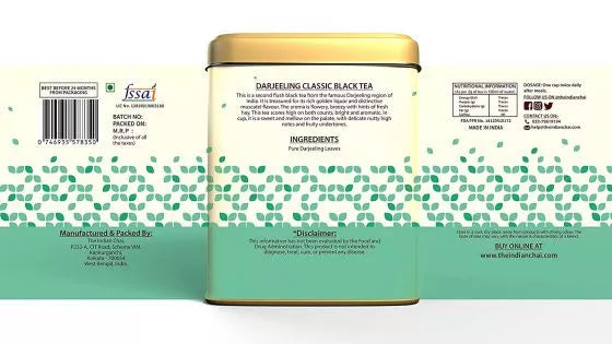 Indian Chai Black tea Darjeeling classic (Pack of 2, each 100 g) SN061