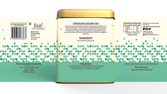Indian Chai Darjeeling Oolong Black Tea (Pack of 2 , each 100 g) SN075