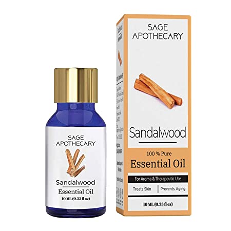 Sage Apothecary 100% Pure Natural Sandalwood Essential Oil - 10 ML X 2 YK7