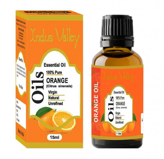 Indus Valley 100% Natural & Organic, Orange Essential Oil - 15 ml X 2 YK38