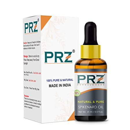 PRZ Spikenard (Jatamansi) Essential Oil - Pure Natural for Skin Care & Hair Care, 15 ml X 2 YK12