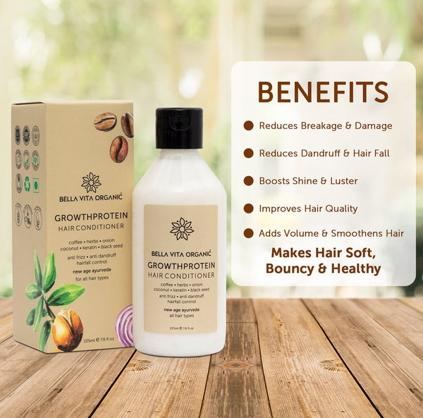 Bella Vita - Growth Protein Shampoo & Conditioner Combo For Hair Fall Control 225 ml Each X 2 YK050