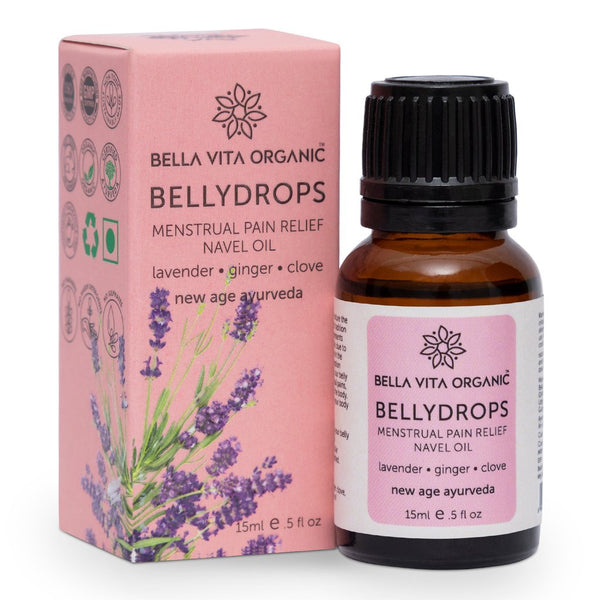 Bella Vita - Belly Drops Ayurvedic Navel Oil For Menstrual Pain. Period Pain Relief Oil - 15 Ml X 2 YK06