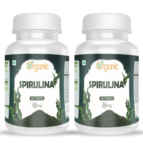 360 Degree Organic Spirulina Tablets- 120 TAB  (2 Pack) BYK050