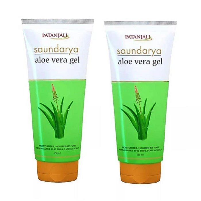 Saundarya: Aloe Vera Gel for Face and Hair (150 ml), (Pack Of 2) Aloe Vera Gel Saundarya, prod. Patanjali - SK05