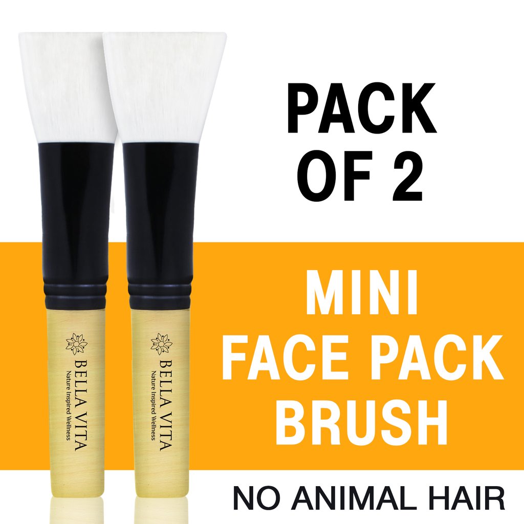 Bella Vita - Mini Face Pack Brush for Women & Men - Pack of 2