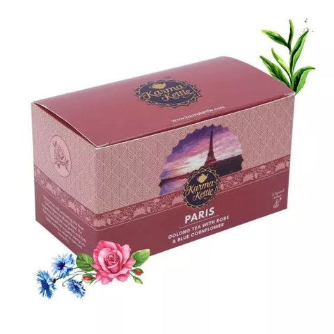 Oolong Tea with Rose and Cornflower (25 packs, 2 g), Paris, prod. Karma Kettle (Pack of 2) SN010