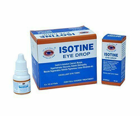 6 x Isotine Eye Drops Pure Herbal and 100% Genuine & Trusted worldwide 10ml/Improves vision Eye Drop YK050