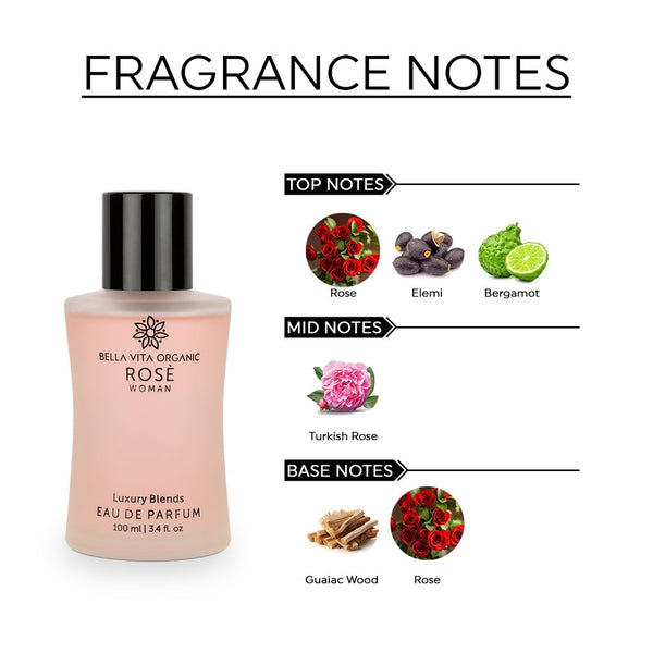 Bella Vita - Rose Woman EDP - Luxury Rose Perfume For Women With Long Lasting Floral Fragrance, 100ml X 2 YK063