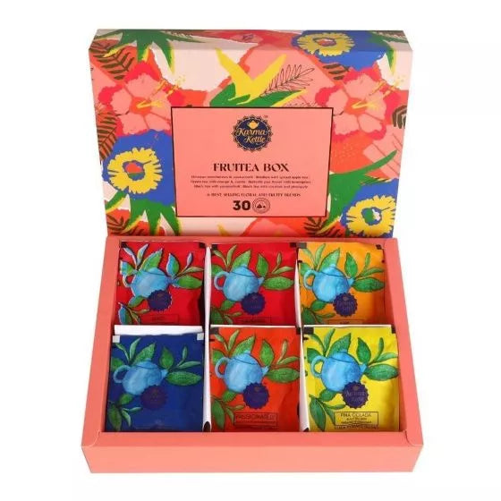 Tea set 6 flavors (30 packs, 2 g), Fruitea Box, prod. Karma Kettle (Pack of 2) SN008