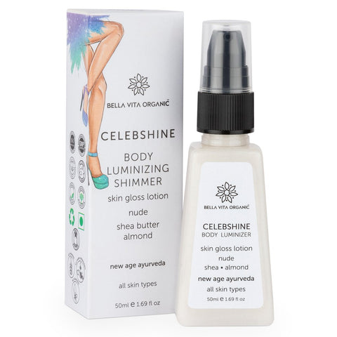 50 ml X 2 Bella Vita Organic - Celeb Shine Body Shimmer Gloss Lotion For All Skin Types, Nude Shade YK25