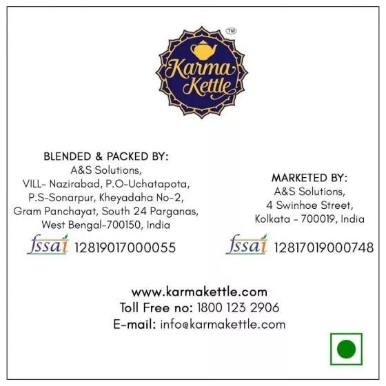 Karma Kettle Gulmarg Kashmiri Kahwa tea (25 bags, 2 g) Pack of 2 SN032