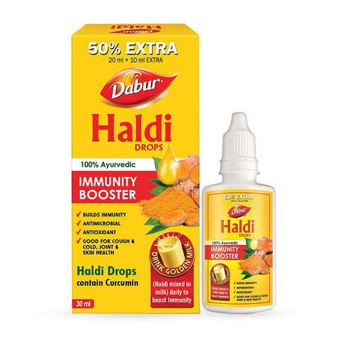 30 ml DABUR Haldi Drops 100% Ayurvedic Immunity Booster with Antimicrobial and Antioxidant Properties YK028