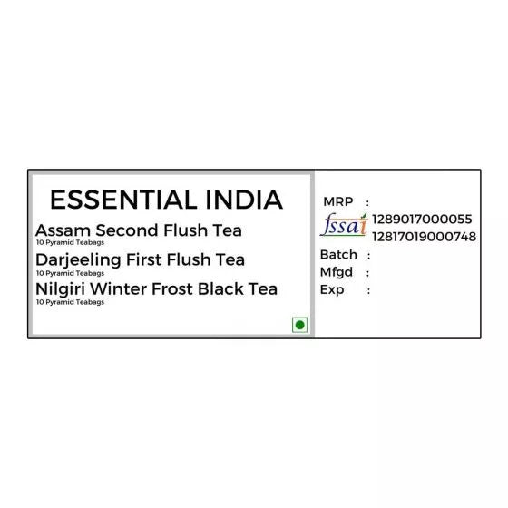 Karma Kettle Essential India Gift Box With Assam Flush Tea, Darjeeling  Flush Tea, Nilgiri Winter Frost Black Tea (Pack of 2) SN026
