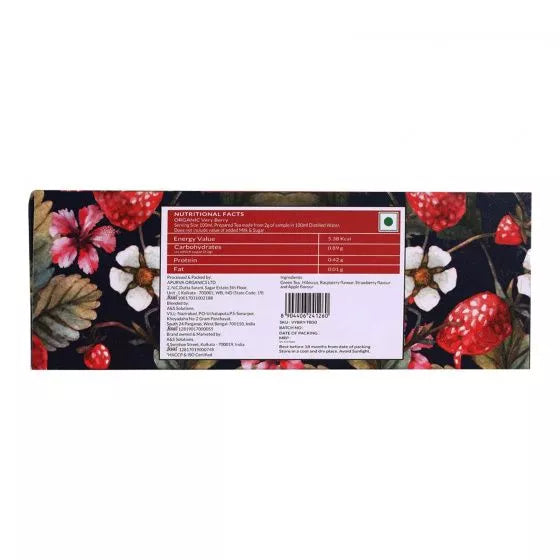 Organic Green Tea with Strawberry and Hibiscus Pack of 2 (50 bags, 2 g) SN023