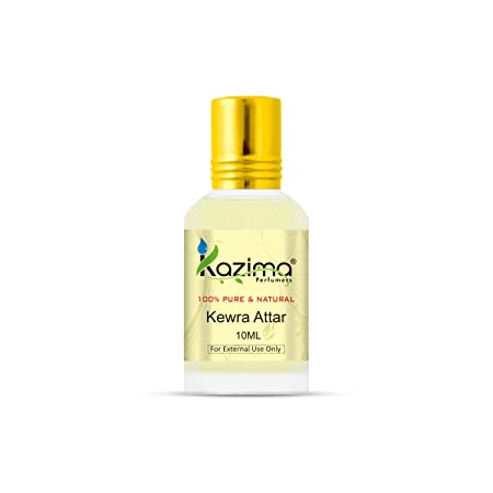 KAZIMA Kewra Attar Perfume For Unisex - Pure Natural Undiluted (Non-Alcoholic) (10ml) X  2 YK17