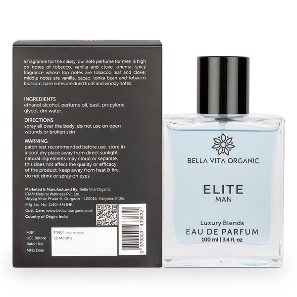 Bella Vita - Elite Perfume For Men Long Lasting Sweet Woody Scent, 100 ml X 2 YK075