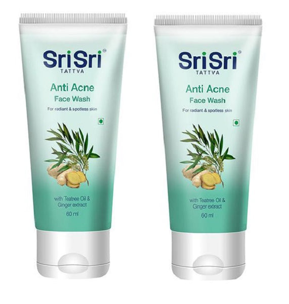 anti acne : cleanser (60 ml) (Pack Of 2) anti-acne Face wash. Prod sri Sri Tattva - SK16