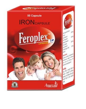 Feroplex - Iron Deficiency Anemia Ayurvedic Treatment 50 Capsules X 2 SK1