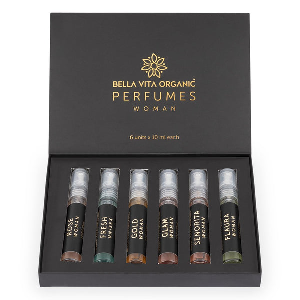 6 x 10 ml Bella Vita Organic - Luxury Perfumes Gift Set for Women , Sampler Pack Yk103