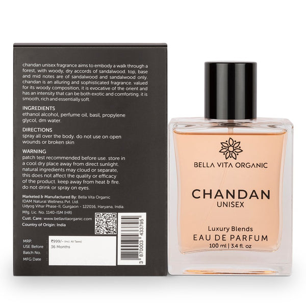 Bella Vita - Chandan Unisex Perfume For Men & Women, 100 ml X 2 YK068