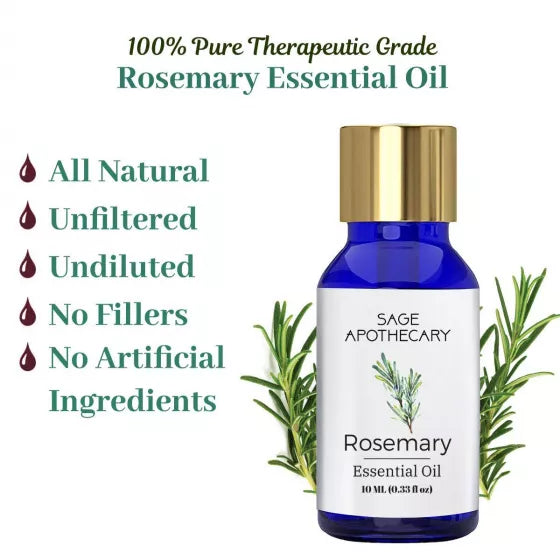Rosemary Essential Oil - Sage Apothecary (10 ml) X 2 YK30