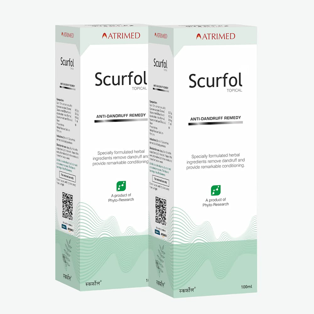 100ml Pack of 2 Atrimed Scurfol Anti -Dandruff Shampoo YK02