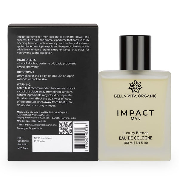 Bella Vita - Impact EDC Perfume For Men with Long Lasting Fragrance ,100 ml X 2 YK071