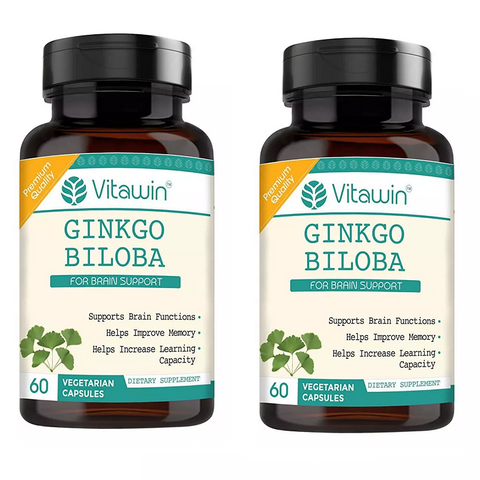 VITAWIN Ginkgo Biloba (60 caps, 500 mg)  (Pack of 2)  JS55