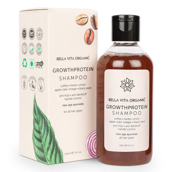 225 ML X 2 Bella Vita - Growth Protein Conditioning Shampoo Anti Frizz, Hairfall Control, Greying, Volumizing & Anti Dandruff  YK113