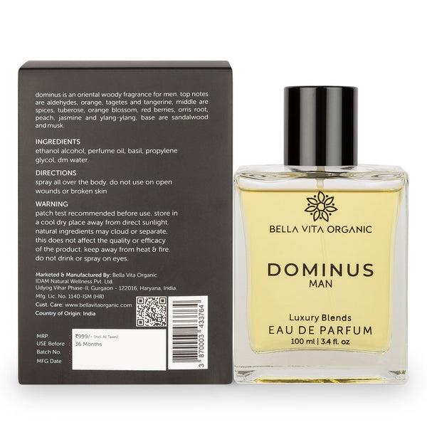 Bella Vita - Dominus EDP Strong Perfume For Men with Long Lasting Woody Fragrance ,100 ml X 2 YK069