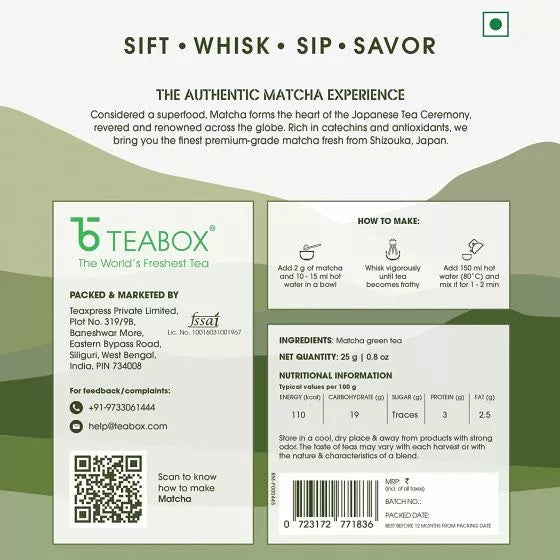 Teabox Pure Matcha green tea (25 g) Pack of 2 SN038