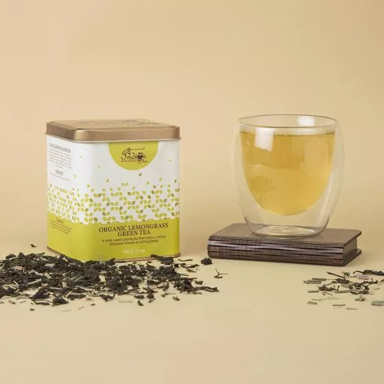 Indian Chai Organic Lemongrass Green Tea (Pack of 2 , each 100g) SN068